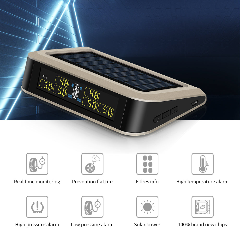 Wireless Tyre Pressure Monitoring System (TPMS) – 6 Sensor Kit for Caravan, Trailer & Truck