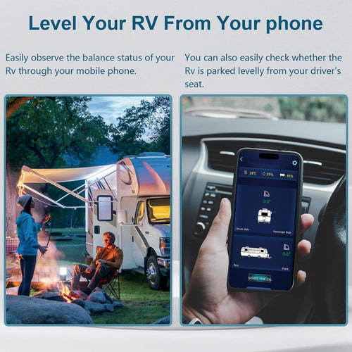 Wireless RV Leveling System with Digital Display – Real-Time Angle Monitoring